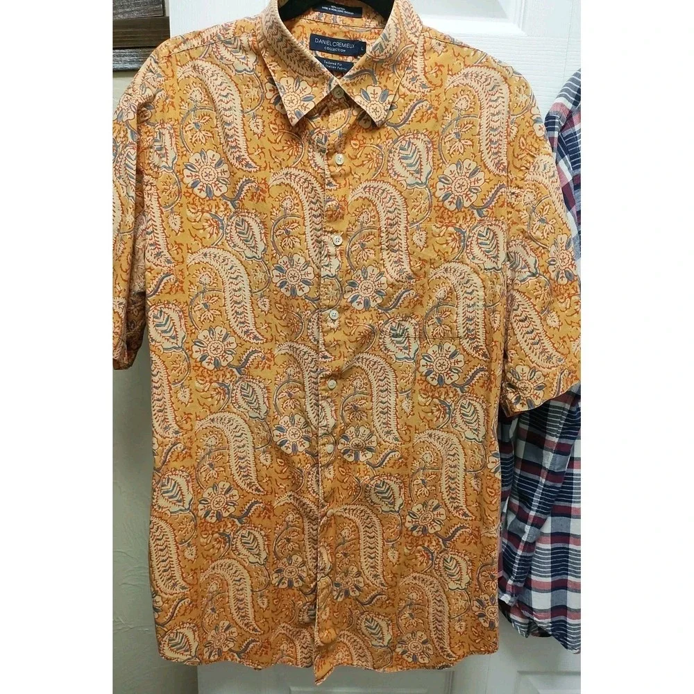 Daniel Cremieux Collection Men's Large Floral/Paisley And Striped Long Sleeve